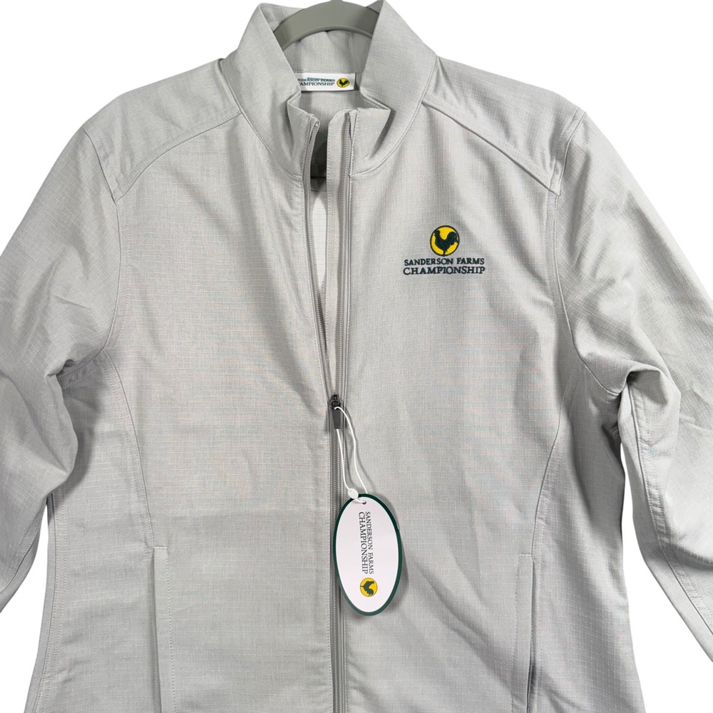Sanderson Farms Championship‎ PGA Jacket Womens L Gray Golf Performance NWT